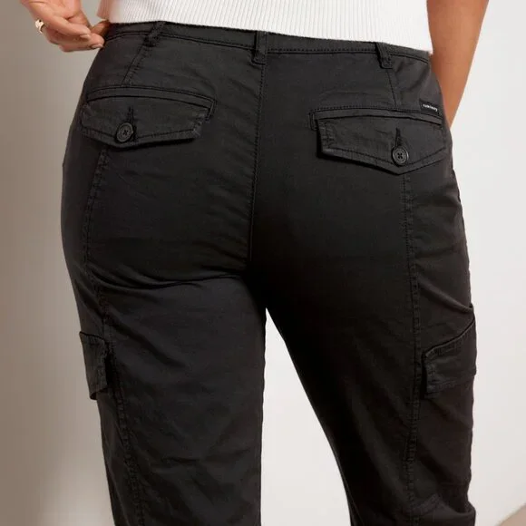 Sanctuary Rebel Cargo Ankle Mid Rise Relaxed Fit Pants CP0694NTO | 25 | Obsedian - Picture 7 of 14